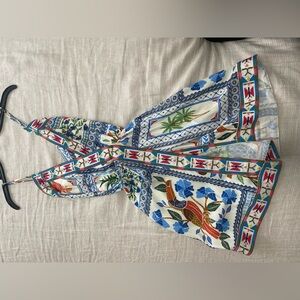 Famr Rio Embroidered Mini Dress - Size Small